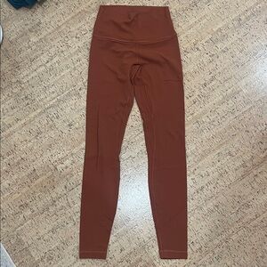 Lululemon align burnt orange leggings 25 in and size 4